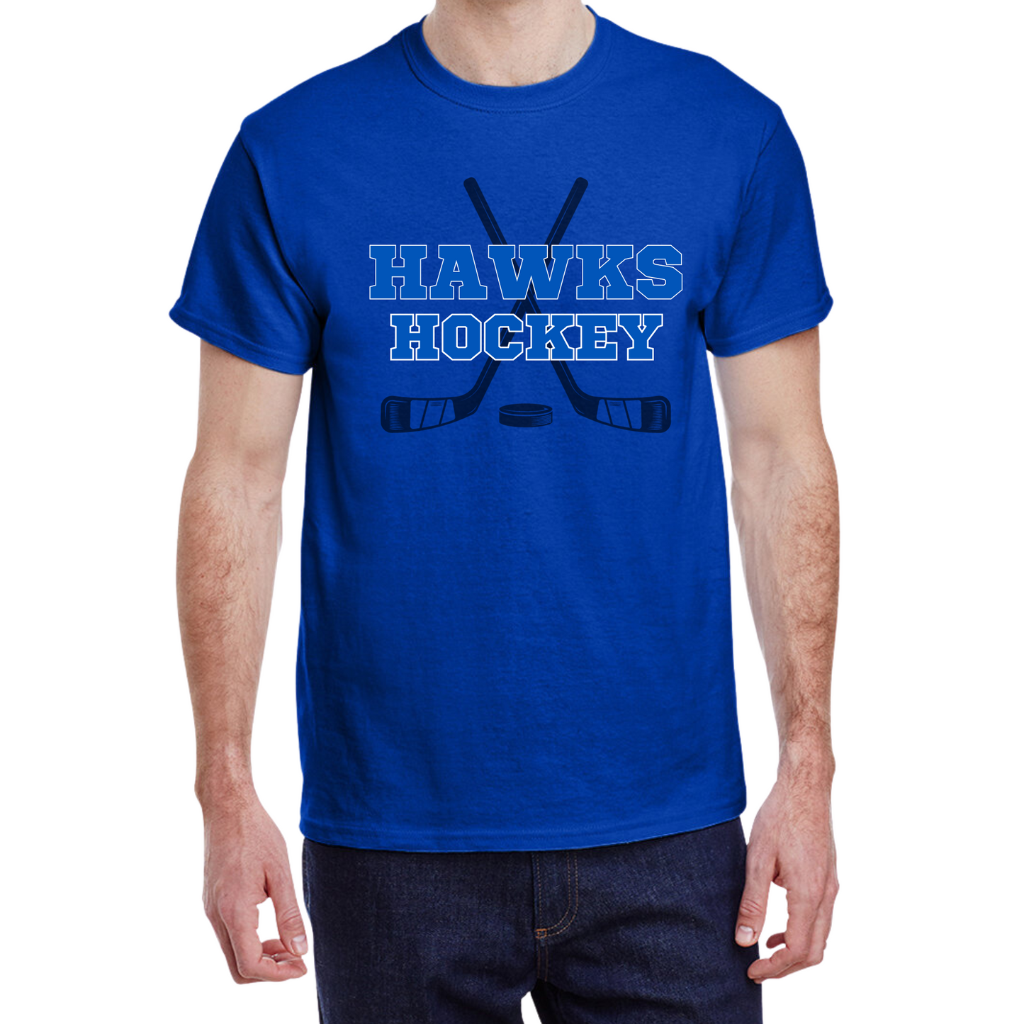 Hawks Hockey Short Sleeve Tshirt - Design 2