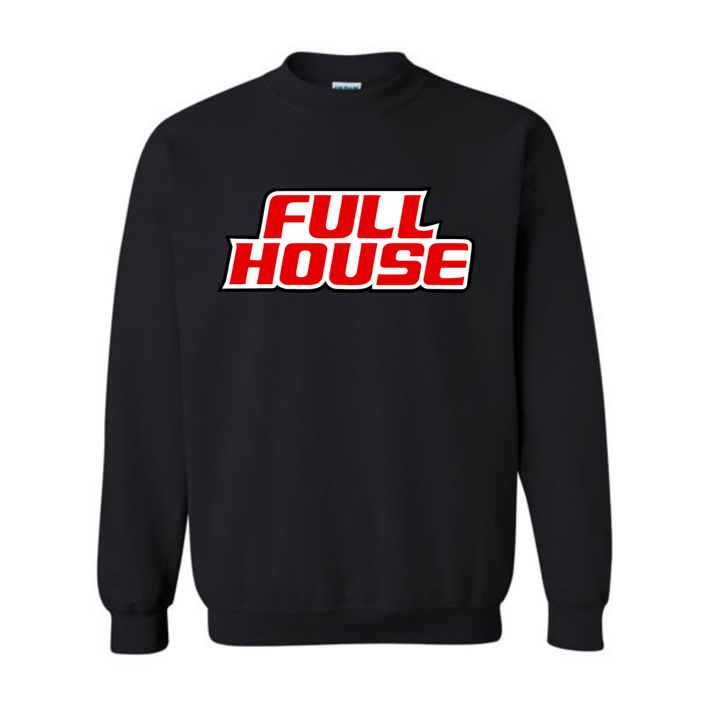 Full House Red and White logo Crewneck and Hoodie Sweatshirts