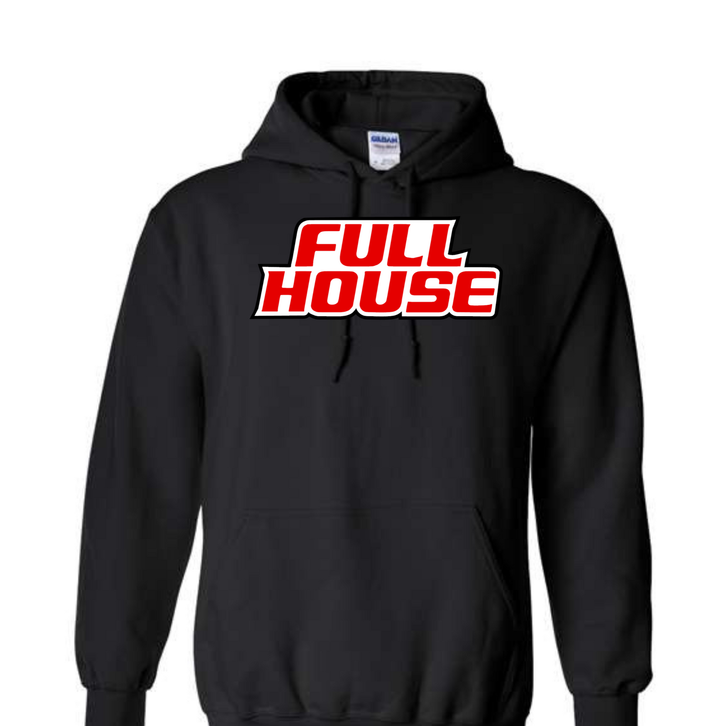 Full House Red and White logo Crewneck and Hoodie Sweatshirts