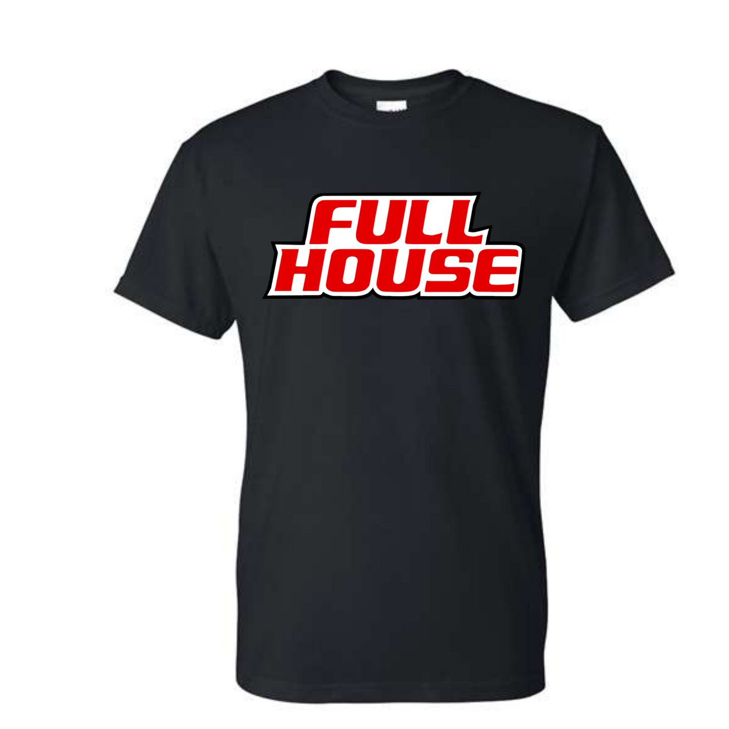 Full House Red and White logo short sleeve and long sleeve T-Shirt