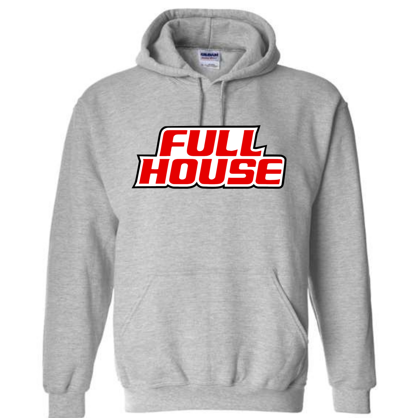 Full House Red and White logo Crewneck and Hoodie Sweatshirts