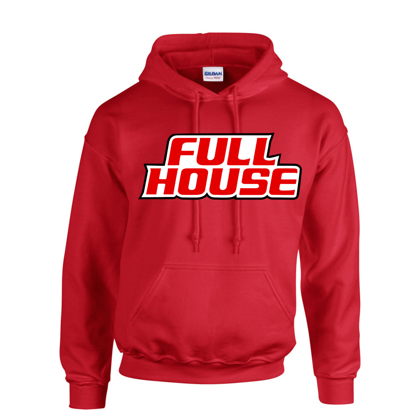 Full House Red and White logo Crewneck and Hoodie Sweatshirts